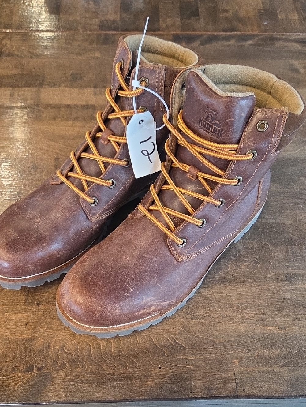 Kodiak Size 12 Men's Brown Leather Waterproof  Winter Boots